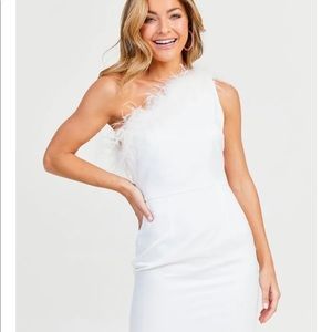 Altar’d State white one shoulder dress